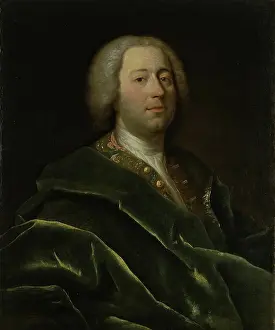 Medical Prints: Portrait of Doctor I.A. Atsaretti of Peter I, 1717. Creator: Johann Balthasar Frankart