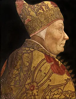 Portrait of Doge Francesco Foscari, c1460. Creator: Bastiani; Lazzaro (1429-1512)