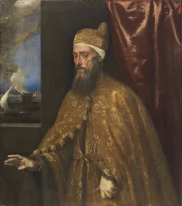 Da Cadore Prints: Portrait of Doge Francesco Venier, 1554. Creator: Titian