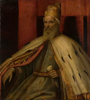 Gloves Prints: Portrait of the Doge Marcantonio Memmo, after 1612. Creator: Copy after Leandro Bassano