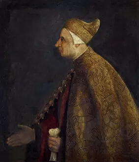 Portrait of Doge Niccolo Marcello, ca 1542. Creator: Titian (1488-1576)