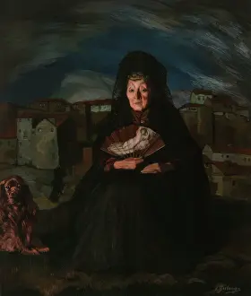 Espana Negra Prints: Portrait of Dona Rosita Gutierrez, c1915. Creator: Zuloaga y Zabaleto, Ignacio (1870-1945)