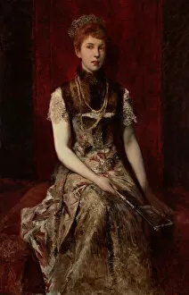 Portrait of Dora Fournier-Gabillon, ca 1879. Artist: Makart, Hans (1840-1884)
