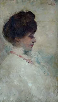 Raymond Francis Mcintyre Prints: Portrait of Doris McIntyre, 1908. Creator: Raymond McIntyre
