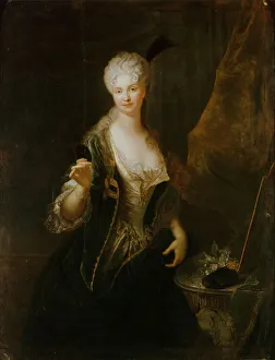 Antoine 1683 1757 Prints: Portrait of Dorothea Luise os Wittenhorst-Sonsfeld (1681-1746)