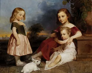 Portrait of the Downer Children, 1850. Creator: Peter Frederick Rothermel