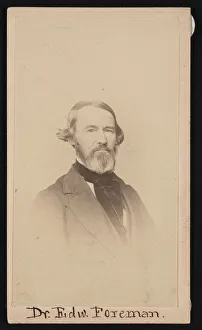 Meteorologist Prints: Portrait of Dr. Edward R. Foreman (1808-1885), Before 1876. Creator: Unknown