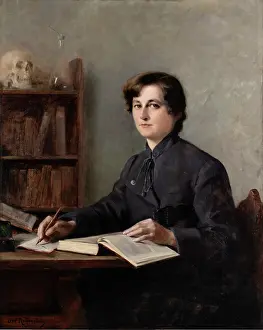 Desk Prints: Portrait of Dr. Elisabeth Winterhalter, 1887-1888. Creator: Ottilie Wilhelmine Roederstein