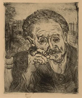 Gogh Vincent Van Prints: Portrait of Dr. Gachet, 1890. Creator: Vincent van Gogh