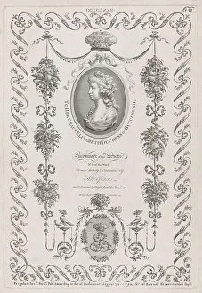 Name Plate Prints: Portrait of the Duchess of Buccleugh and Ornament