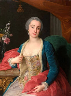 Dutchess Gallery: Portrait of Duchess Sforza Cesarini (d.1765), 1768. Creator: Pompeo Batoni