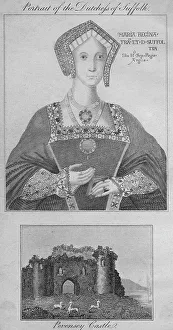 Maria Regina Prints: Portrait of the Duchess of Suffolk, Pevensey Castle, 1805