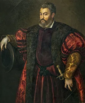 Titian 1488 1576 Prints: Portrait of the Duke Alfonso I d'Este (1476-1534)