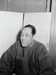 Ellington Duke Prints: Portrait of Duke Ellington, Zanzibar, New York, N.Y. 1946. Creator: William Paul Gottlieb
