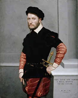Moroni Prints: Portrait of Duke Gabriel de la Cueva y Giron, 1560. Creator: Moroni, Giovan Battista