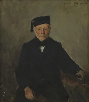 Canvas Material Prints: Portrait d'un vieillard, 1882. Creator: Louis Picard