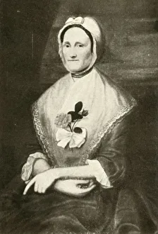 Kerchief Prints: Portrait of a Dutch lady of the New York Colony, c1765, (1937). Creator: Unknown