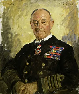 Balding Prints: Portrait of Earl Jellicoe, 1935. Creator: Reginald Grenville Eves