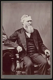 Cabinet Card Prints: Portrait of Ebenezer Rockwood Hoar (1816-1895), Before 1895. Creator: Unknown