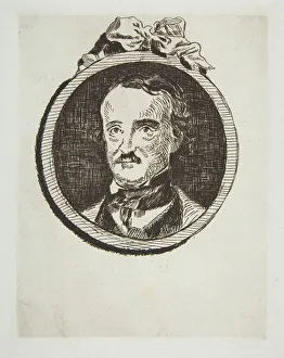 Manet Edouard Prints: Portrait of Edgar Allan Poe, 1876. Creator: Edouard Manet