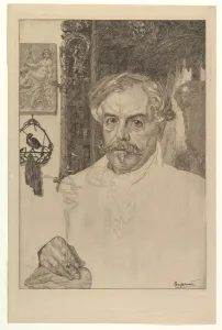 Lix Bracquemond Prints: Portrait of Edmond de Goncourt, 1881. Creator: Felix Bracquemond