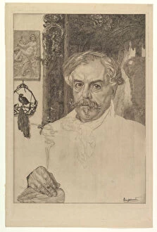 Birdcage Gallery: Portrait of Edmond de Goncourt, 1881. Creator: Felix Bracquemond