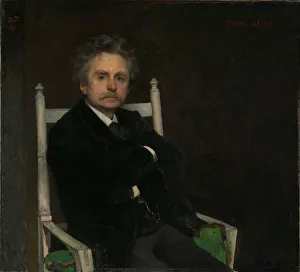 Oslo Prints: Portrait of Edvard Grieg (1843-1907), 1891. Creator: Peterssen, Eilif (1852-1928)