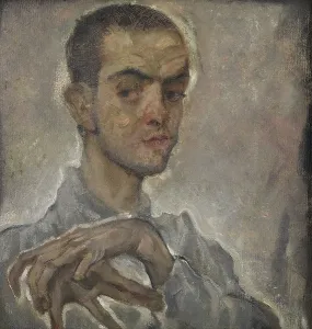 Schiele Prints: Portrait of Egon Schiele, 1912. Creator: Oppenheimer, Max (1885-1954)