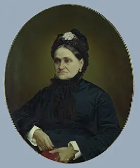 Merchant Prints: Portrait of E.I. Brusnitsyna, the Wife of Factory Owner, 1895. Creator: Unknown