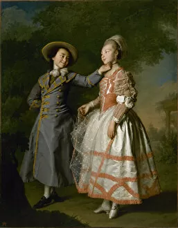 Dmitri Grigorievich 1735 1822 Gallery: Portrait of Ekaterina Khrushchova and Countess Ekaterina Khovanskaya, 1773
