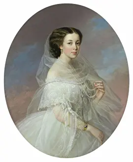 Wealthy Prints: Portrait of Ekaterina Nikolaevna Volotskaya, 1855. Creator: Gavriil Yakovlev