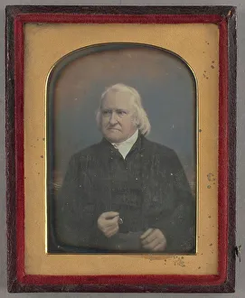Suspicion Prints: Portrait of an Elderly Man with Long White Hair, about 1855-1859. Creator: Unknown