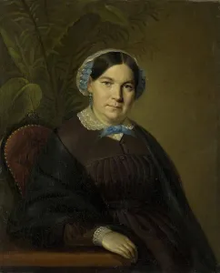 Elderly Woman Prints: Portrait of an Elderly Woman, 1850. Creator: Konstantin Trutovsky