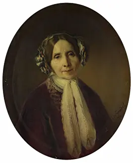Elderly Woman Prints: Portrait of an Elderly Woman, 1850. Creator: Vital Jean De Gronckel