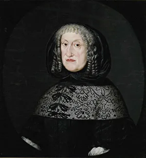 Portrait of Eleanor of Anhalt-Zerbst, Duchess of Schleswig-Holstein-Sonderburg-Norburg (1608-1681), Artist: Anonymous