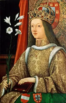 Frederick Iii Collection: Portrait of Eleanor of Portugal (1434-1467), Holy Roman Empress, after 1468
