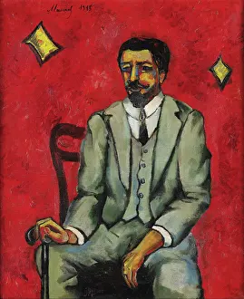 Neo Primitivism Prints: Portrait of an elegant man, 1915. Creator: Mashkov, Ilya Ivanovich (1881-1944)