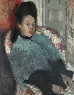 Images Dated 31st October 2013: Portrait of Elena Carafa, c. 1875. Artist: Degas, Edgar (1834-1917)
