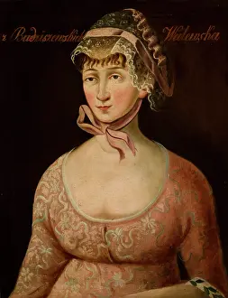 Neckline Prints: Portrait of Eleonora Walewska nee Budziszewska, c1790. Creator: Unknown