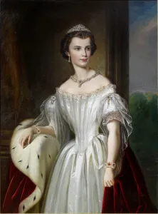 Sissi Prints: Portrait of Elisabeth of Bavaria, 1854. Creator: Anonymous