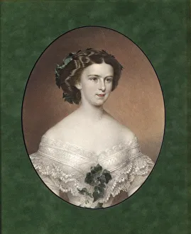 Portrait of Elisabeth of Bavaria, ca 1854. Artist: Anonymous Portrait of Elisabeth of Bavaria, ca 1854. Artist: Anonymous