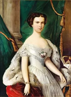 Ca 1855 Collection: Portrait of Elisabeth of Bavaria, ca 1855. Creator: Anonymous
