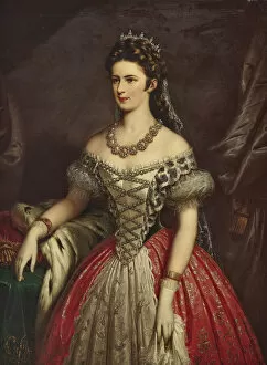 Portrait of Elisabeth of Bavaria. Creator: Russ, Franz, the Elder (1817-1892)