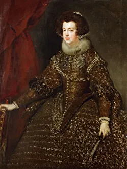 Diego 1599 1660 Prints: Portrait of Elisabeth of France (1602-1644), Queen consort of Spain