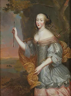 Portrait of Elisabeth Marguerite d Orleans (1646-1696), Duchess of Alencon and Angouleme