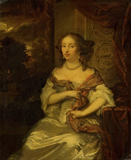 Pearl Earring Prints: Portrait of Elisabeth van Bebber (1643-1704). Creator: Gaspar Netscher