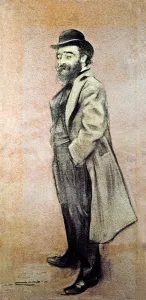 Images Dated 17th December 2014: Portrait of Eliseo Meifren, Spanish painter. Charcoal drawing by Ramon Casas