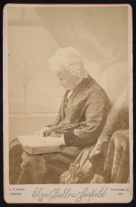 Garfield James A Prints: Portrait of Eliza Ballou Garfield (1801-1888), 1881. Creator: James Fitzallen Ryder