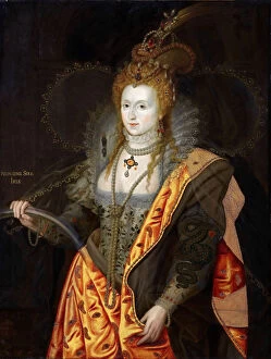 Elizabeth I Of England Gallery: Portrait of Elizabeth I of England (1533-1603), in ballet costume as Iris (Rainbow Portrait)