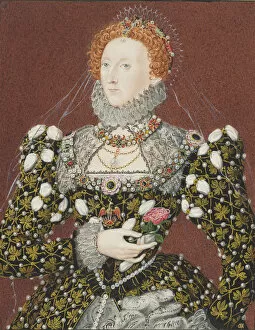 Elizabeth Tudor Collection: Portrait of Elizabeth I of England. Artist: Anonymous
